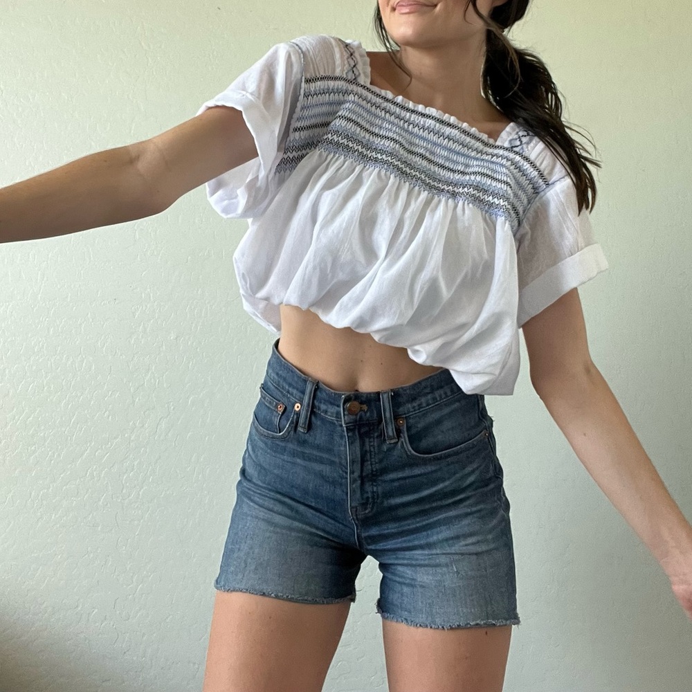 Free People White Croptop